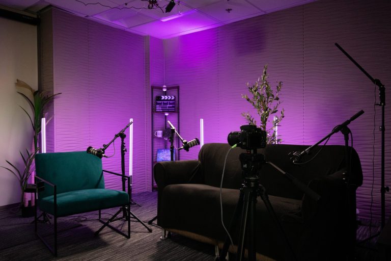 The finished podcast set ready for a client